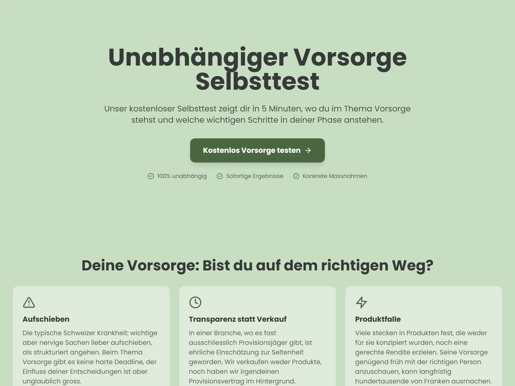 Vorsorge-Selbsttest